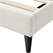 Furniture of America Lila Boucle Fabric Mattress Ready Queen Bed in White