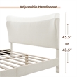 Furniture of America Lila Boucle Fabric Mattress Ready Queen Bed in White