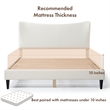 Furniture of America Lila Boucle Fabric Mattress Ready Queen Bed in White