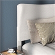 Furniture of America Lila Boucle Fabric Mattress Ready Queen Bed in White