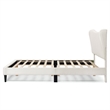 Furniture of America Lila Boucle Fabric Mattress Ready Queen Bed in White