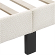 Furniture of America Lila Boucle Fabric Mattress Ready Queen Bed in White