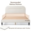Furniture of America Lila Boucle Fabric Mattress Ready Queen Bed in White
