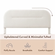Furniture of America Lila Boucle Fabric Mattress Ready Queen Bed in White