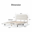 Furniture of America Lila Boucle Fabric Mattress Ready Queen Bed in White