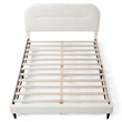 Furniture of America Lila Boucle Fabric Mattress Ready Queen Bed in White