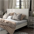 Furniture of America Lila Boucle Fabric Mattress Ready Queen Bed in White