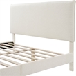 Furniture of America Lila Boucle Fabric Mattress Ready Queen Bed in White