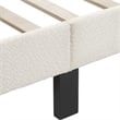 Furniture of America Lila Boucle Fabric Mattress Ready Queen Bed in White