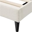 Furniture of America Lila Boucle Fabric Mattress Ready Queen Bed in White