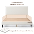 Furniture of America Lila Boucle Fabric Mattress Ready Queen Bed in White
