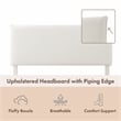 Furniture of America Lila Boucle Fabric Mattress Ready Queen Bed in White