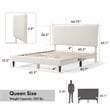 Furniture of America Lila Boucle Fabric Mattress Ready Queen Bed in White