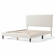 Furniture of America Lila Boucle Fabric Mattress Ready Queen Bed in White