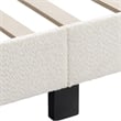 Furniture of America Lila Boucle Fabric Mattress Ready Queen Bed in White
