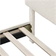 Furniture of America Lila Boucle Fabric Mattress Ready Queen Bed in White