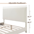 Furniture of America Lila Boucle Fabric Mattress Ready Queen Bed in White