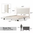 Furniture of America Lila Boucle Fabric Mattress Ready Queen Bed in White