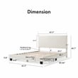 Furniture of America Lila Boucle Fabric Mattress Ready Queen Bed in White