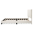 Furniture of America Lila Boucle Fabric Mattress Ready Queen Bed in White