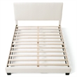 Furniture of America Lila Boucle Fabric Mattress Ready Queen Bed in White
