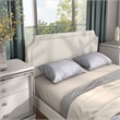 Furniture of America Lila Boucle Fabric Mattress Ready Queen Bed in White