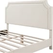 Furniture of America Lila Boucle Fabric Mattress Ready Queen Bed in White