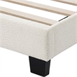 Furniture of America Lila Boucle Fabric Mattress Ready Queen Bed in White