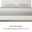 Furniture of America Lila Boucle Fabric Mattress Ready Queen Bed in White