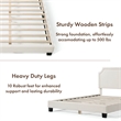 Furniture of America Lila Boucle Fabric Mattress Ready Queen Bed in White
