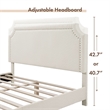 Furniture of America Lila Boucle Fabric Mattress Ready Queen Bed in White