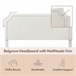 Furniture of America Lila Boucle Fabric Mattress Ready Queen Bed in White