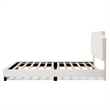 Furniture of America Lila Boucle Fabric Mattress Ready Queen Bed in White