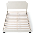 Furniture of America Lila Boucle Fabric Mattress Ready Queen Bed in White