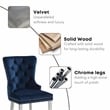 Furniture of America Swata Fabric Tufted Dining Chair in Black (Set of 2)