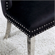 Furniture of America Swata Fabric Tufted Dining Chair in Black (Set of 2)