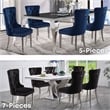 Furniture of America Swata Fabric Tufted Dining Chair in Black (Set of 2)
