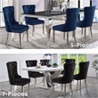 Furniture of America Swata Fabric Tufted Dining Chair in Gray (Set of 2)