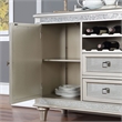 Furniture of America Arena Solid Wood Multi-Storage Server in Silver