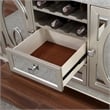 Furniture of America Arena Solid Wood Multi-Storage Server in Silver