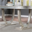 Furniture of America Arena Solid Wood Expandable Dining Table in Silver