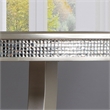 Furniture of America Arena Solid Wood Expandable Dining Table in Silver