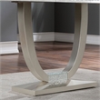 Furniture of America Arena Solid Wood Expandable Dining Table in Silver