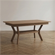 Furniture of America Arena Solid Wood Rectangular Dining Table in Natural