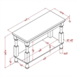 Furniture of America Neli Solid Wood Storage Sofa Table in Antique Black