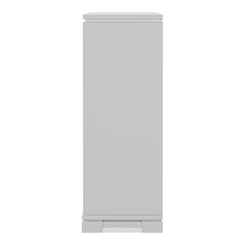 FOA Chid 5-Drawer Solid Wood Silver Chest with Ball-bearing Glides