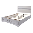 Furniture of America Laren Storage Mattress Ready Solid Wood Full Bed in White