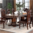Furniture of America Dian Solid Wood 5-Piece Expandable Dining Set in Cherry