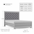 FOA Chid 5pc Silver Wood Bed Set - Queen + 2 Nightstands + Dresser + Mirror