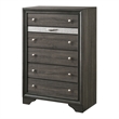 Furniture of America Laren 2pc Gray Solid Wood Bedroom Set - King + Chest